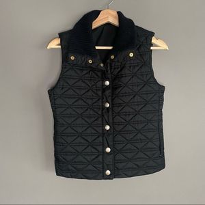 MaxMara Womens Black Quilted Puffer Vest Size 6
